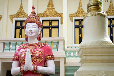 Buddhist statue outside a temple in Phnom Penh, capital of Cambodia, Indochina, Southeast Asia, Asia - RHPLF16226