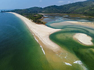 Myanmar, Mon-Staat, bei Dawei, Meer und Tizit-Strand, Luftaufnahme - RUNF03899