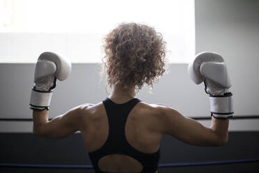 Starker Frauenkörper mit Boxhandschuhen - ADSF05311