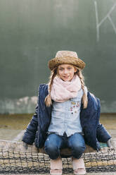 Blonde kid portrait with hat - ADSF05359