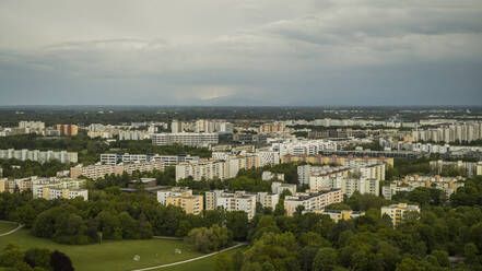 Munich buildings and Ostpark, Bavaria, Germany - FSIF04904