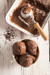 Homemade chocolate ice cream - ADSF05595