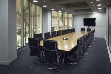 Empty conference room at night - CAIF29253