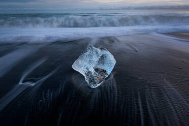 Ice block at Diamond Beach, Iceland - CAVF87589