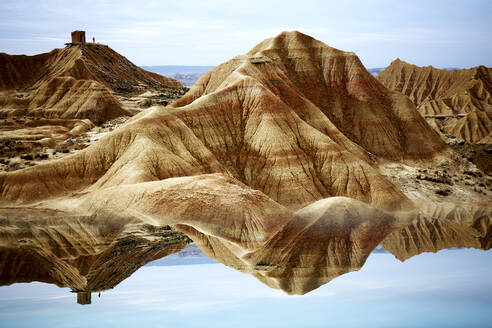 Desierto de Bardenas Reales, Wüste von Bardenas Reales Navarra Spanien Diese besondere Felsformation - CAVF87625