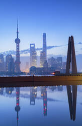 Skyline of Pudong at dawn, Shanghai, China, Asia - RHPLF16301