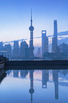 Skyline of Pudong at dawn, Shanghai, China, Asia - RHPLF16304