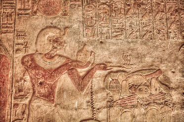 Ramses II., Basrelief, Beit al-Wali-Tempel, Kalabscha, UNESCO-Weltkulturerbe, bei Assuan, Nubien, Ägypten, Nordafrika, Afrika - RHPLF16518
