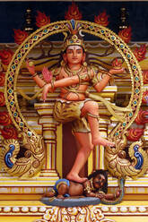 Shiva as Nataraj, Hindu Temple and Shrine of Batu Caves, Kuala Lumpur, Malaysia, Southeast Asia, Asia - RHPLF16570