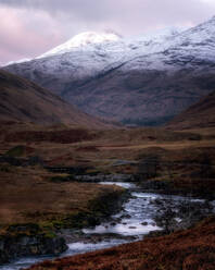 Winter in Glen Etive, Schottische Highlands, Schottland, Vereinigtes Königreich, Europa - RHPLF16619