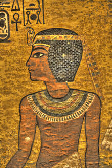 Junger König Tut, Grab des Tutanchamun, KV62, Tal der Könige, UNESCO-Weltkulturerbe, Luxor, Theben, Ägypten, Nordafrika, Afrika - RHPLF16777