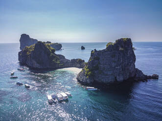 Aerial of Koh Ha, Mu Ko Lanta National Park, Thailand, Southeast Asia, Asia - RHPLF16834