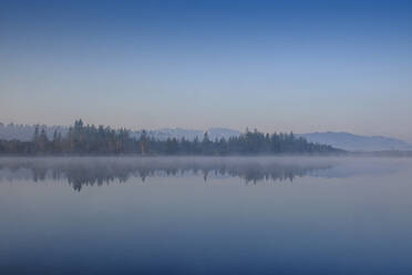 Kirchsee lake at foggy dawn - LBF03181