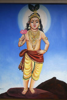 Murugan (Shiva) Gemälde im Highgate Hill Murugan-Tempel, London, England, Vereinigtes Königreich, Europa - RHPLF16995