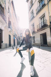 Young pretty woman posing in Madrid streets - ADSF07397
