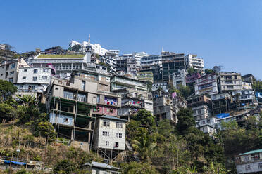 Häuser auf den Hügeln, Aizawl, Mizoram, Indien, Asien - RHPLF17203