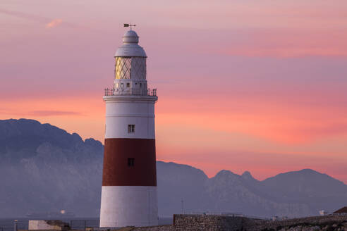 Leuchtturm Europa Point, Gibraltar, Mittelmeer, Europa - RHPLF17286