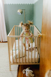 Toddler girl burning in her crib - CAVF87939