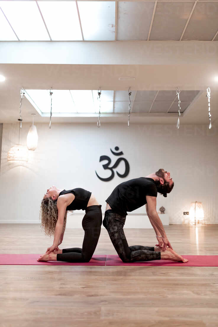 Yoga for couples with touches