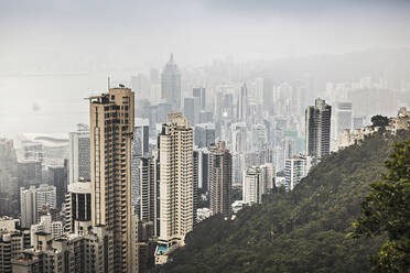 Skyline of Hong Kong from Victoria Peak, Hong Kong, China - DHEF00200