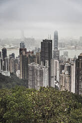 Skyline von Hongkong vom Victoria Peak, Hongkong, China - DHEF00202