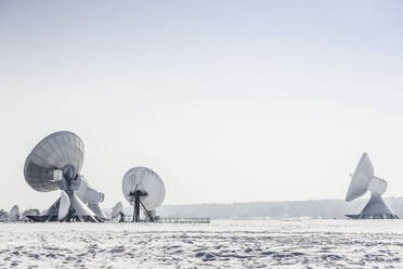 Ground station Raisting in winter, Bavaria, Germany - DHEF00308