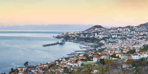 View of Funchal looking towards harbour, Funchal, Madeira, Portugal, Atlantic, Europe - RHPLF17300