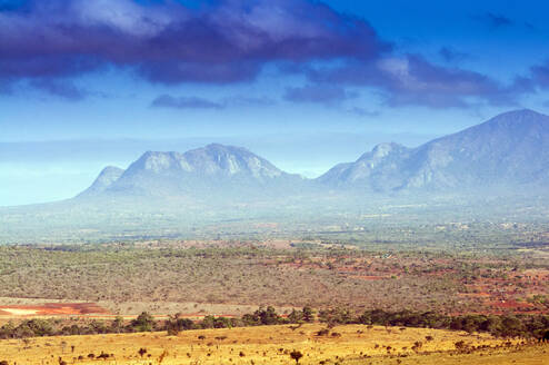 Kudu Point, Savanne und Taita Hills dahinter, Kenia, Ostafrika, Afrika - RHPLF17393