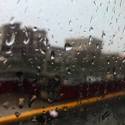 Raindrops on a car window - CAVF88350