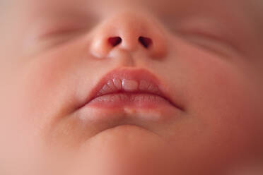 Close up Detail der neugeborenen Baby Mund Lippen und Nase - CAVF88380