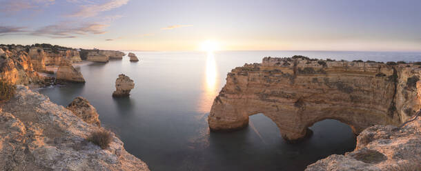 Algarve Cliffs in panoramic from aerial view - CAVF88587