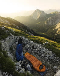 Camp auf der Großen Schlicke bei Sonnenuntergang - MALF00150