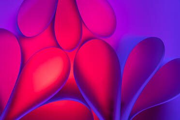 Abstrakte rosa und lila Hintergrund mit leuchtenden Blasen von verschiedenen Formen und Farben - ADSF12477