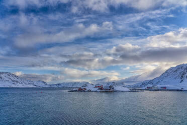 Häuser am Fjord, Finnmark, Norwegen - LOMF01204