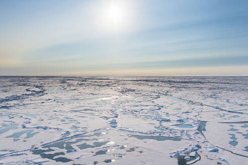 Aerial view of melting ice on North Pole - RUNF04140