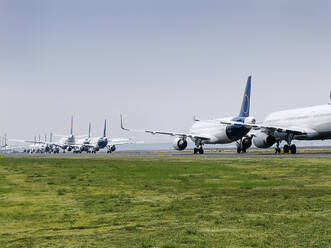 Airplane parked on apron at airport - WEF00465