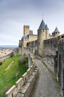 Mittelalterliche Festungsstadt Carcassonne, Languedoc-Roussillon, Frankreich - XCF00303