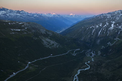 Obergoms Tal vom Furkapass, Wallis, Schweiz - CAVF88997