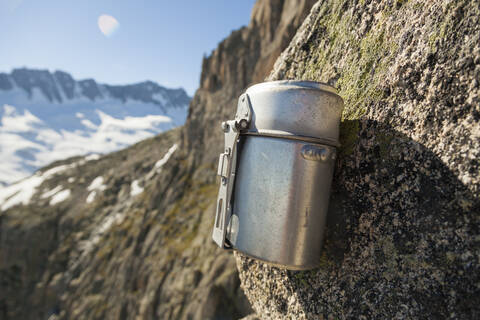 Summit register on Lochberg, Furka Pass, Uri, Switzerland stock photo