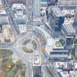 USA, New York, New York City, Columbus Circle, high angle view - AHF00025