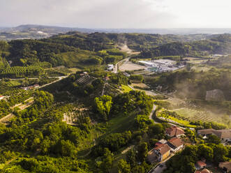 Drone view of countryside landscape in summer - MEUF02043