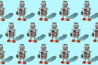 Pattern of vintage robot toys - GEMF04142