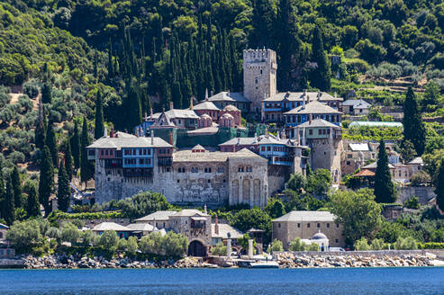 Kloster Moni Dochiariou, UNESCO-Weltkulturerbe, Berg Athos, Zentralmazedonien, Griechenland, Europa - RHPLF17488