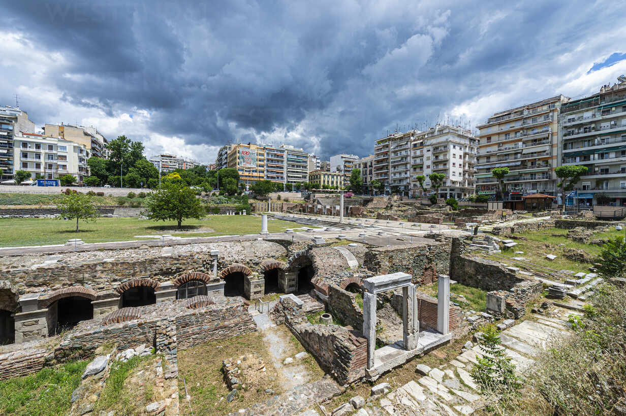 Ancient Agora (square), UNESCO World Heritage Site, Thessaloniki, Greece,  Europe stock photo