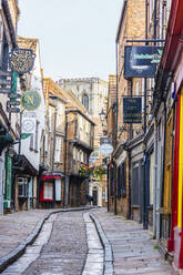 The Shambles, eine erhaltene mittelalterliche Straße in York, North Yorkshire, England, Vereinigtes Königreich, Europa - RHPLF17587