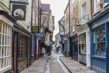 The Shambles, eine erhaltene mittelalterliche Straße in York, North Yorkshire, England, Vereinigtes Königreich, Europa - RHPLF17591