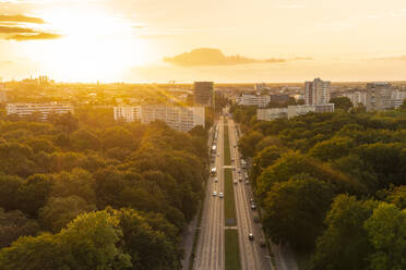 Blick auf die Berliner Skyline von der Siegessaule, Berlin, Deutschland, Europa - RHPLF17611