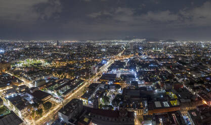 Luftaufnahme Mexiko-Stadt bei Nacht, Mexiko - FSIF05139