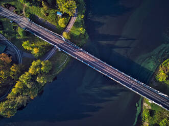 Drone shot of bridge over Kotorosl River - KNTF05577