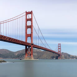 Golden Gate Bridge against clear sky in San Francisco, California, USA - AHF00124